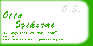 otto szikszai business card